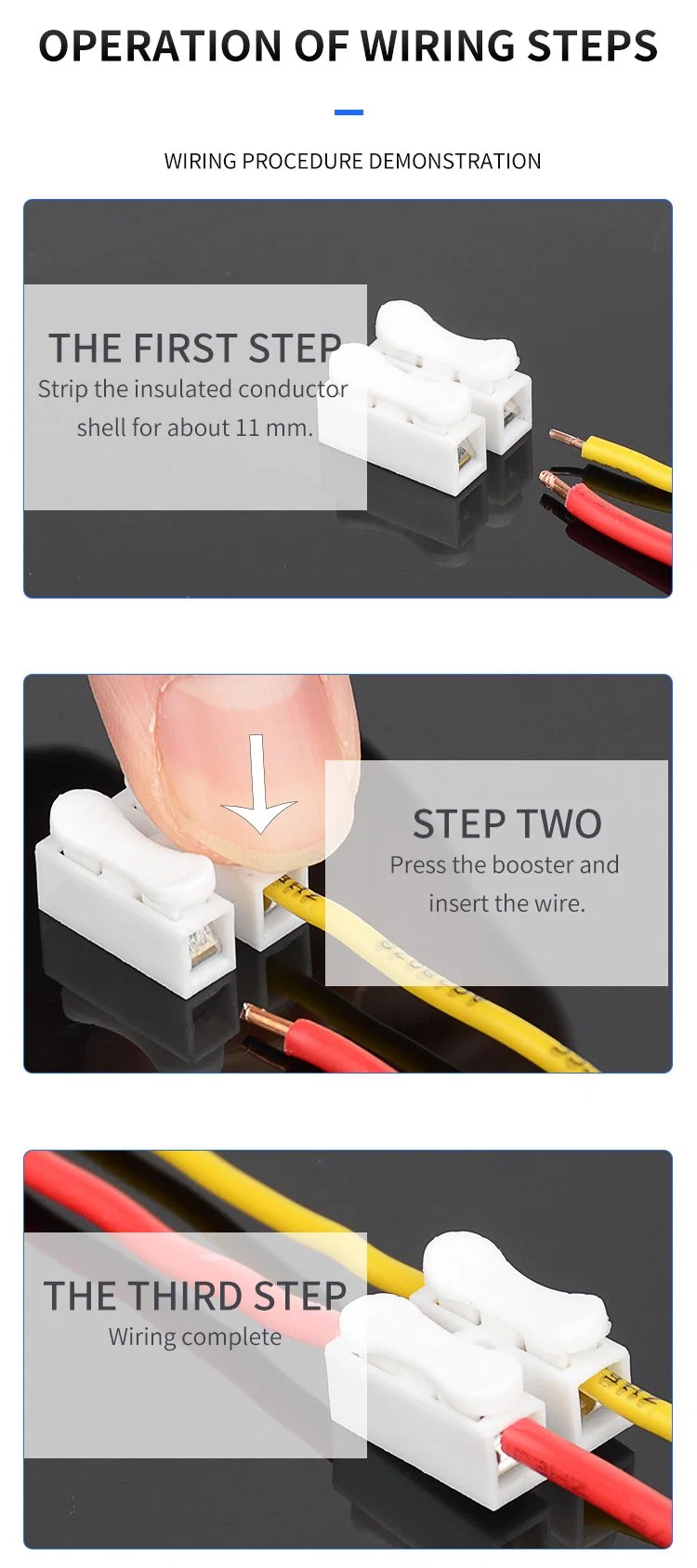 Jinh Electrical 5 AMP Quick 2 Ways Wire Connectors