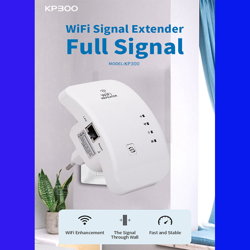 China OEM Kp300W Wireless WiFi Repeater 300Mbps Mobile Signal Booster