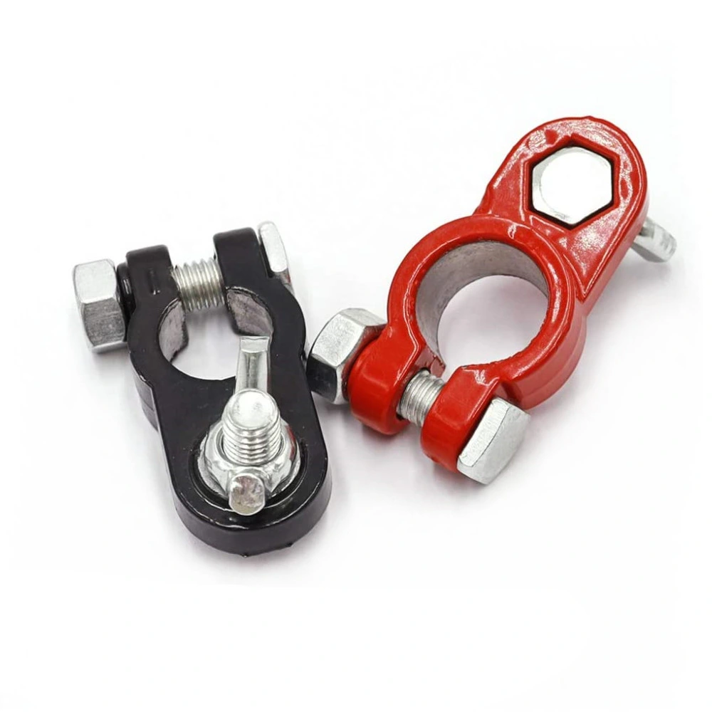 Car Battery Terminal Set, Positive and Negative Battery Connectors with Anti-Corrosion Washers