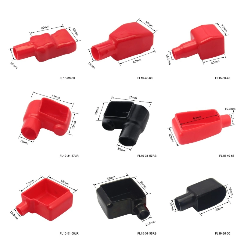 12V Red and Black Universal Brass Electrical Cable Clamp Battery Terminal Connector for Car