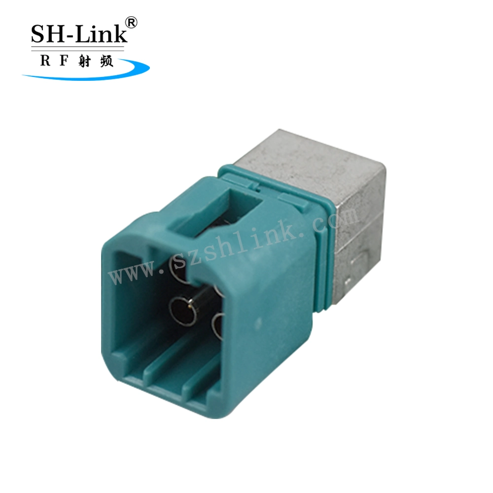 Quad Right Angle PCB Mount Mini Fakra Connector for Automotive Type Z