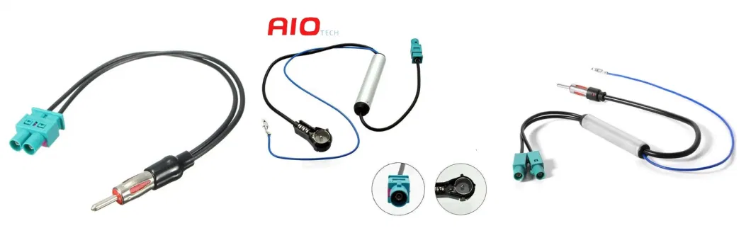 Universal DIN Male Female Car Audio Modified DVD Navigation CD Player Radio Antenna Extension Cable Conversion Cable Connectors