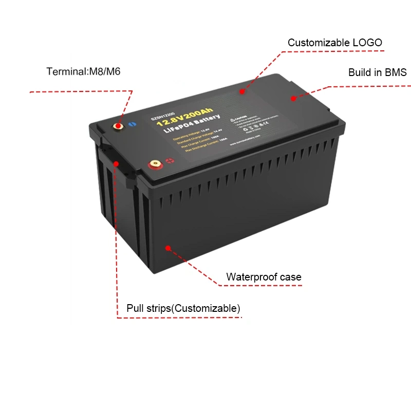 Lithium Battery for Solar Battery Gel Battery 12V 200ah LiFePO4 Battery Pack