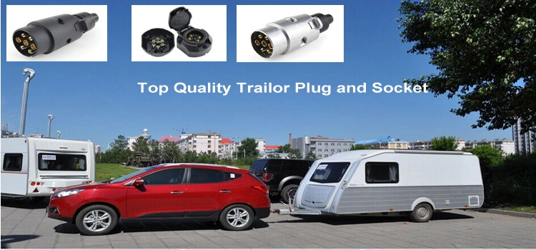 Electrical Power Adapter Waterproof 7 Pin European Adapter Trailer Plug &amp; Socket