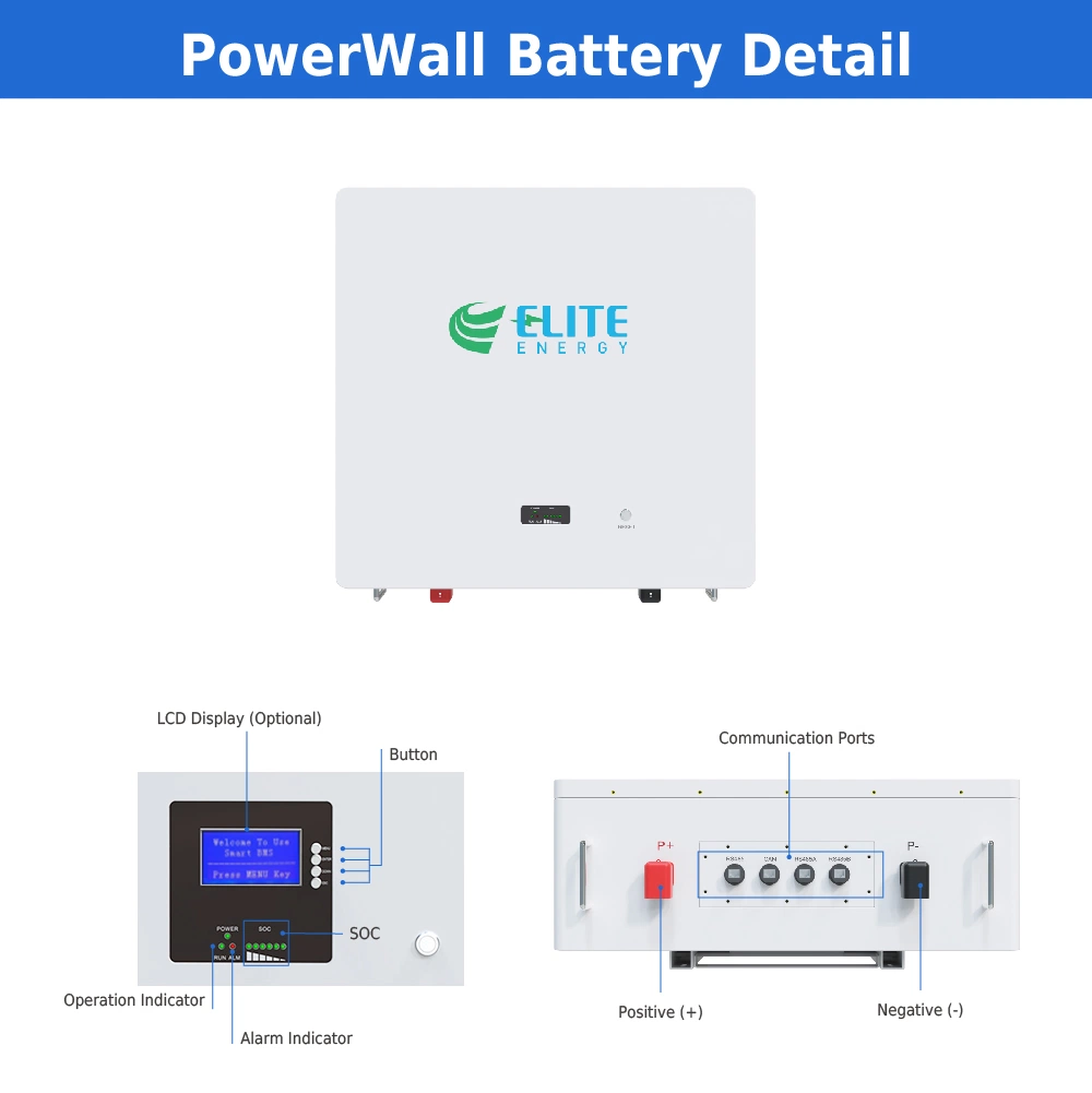 Household Lithium 48V 51.2V 300ah LiFePO4 15kwh off-Grid Wall Mounted Battery Power Solar Home Energy Storage 30kwh 45kwh