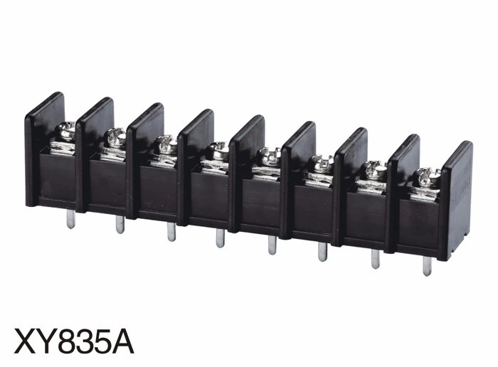 Barrier Terminal Block Streight Type Black Colour Connectors 8.25mm
