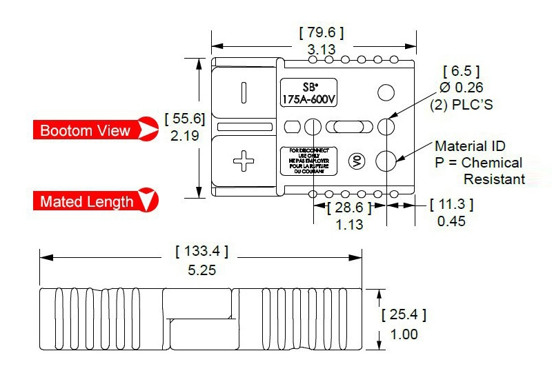 175A Quick Plug Battery Charging Connector Caravan Trailer Solar 4X4 Truck Suitable for Forklift Adapter Accessories