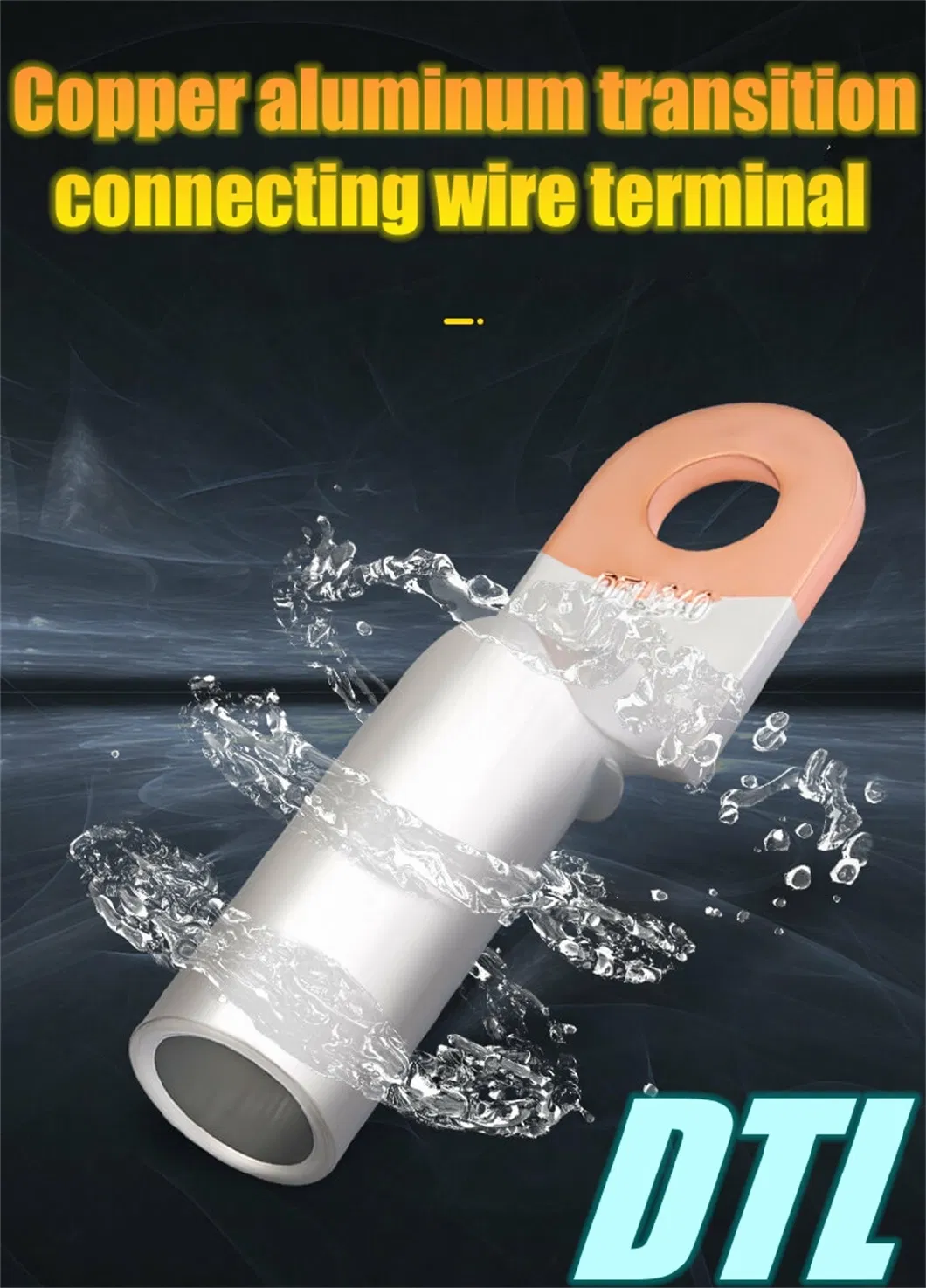 German Standard Round Head Copper-Aluminum Bimetal Cable Terminal Lug Power Wire Connector