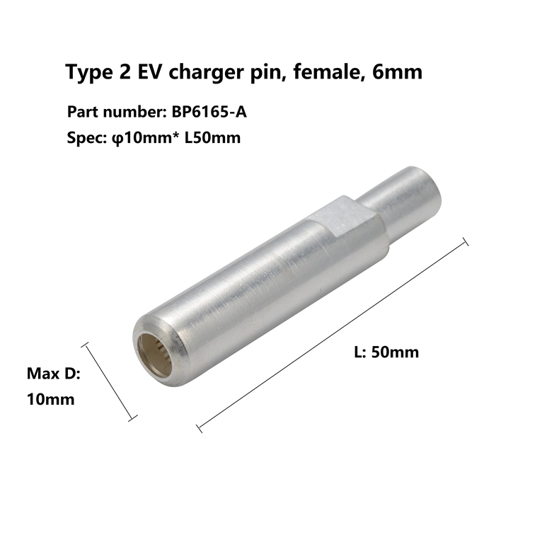 Custom IEC 62196 Type 2 EV Charger Terminals 16A 32A EV Connector Plug for Electric Car Charging