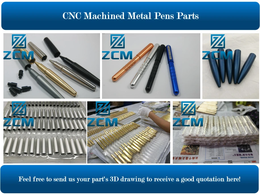 Custom Metal Pen Turning Parts Manufacturing CNC Machined Brass Stainless Steel Aluminum Pens