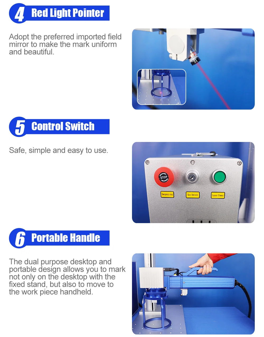 Perfect Laser-- Desktop Small Hand Laser Marking Machine / Handheld Laser Marker