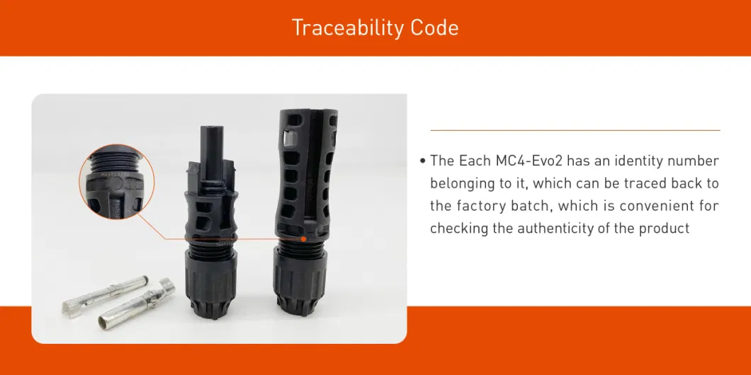 Staubli Original Mc4-Evo 2 DC 1500 V Certified Cable Coupler Best-in-Class Features for DC PV Connectors