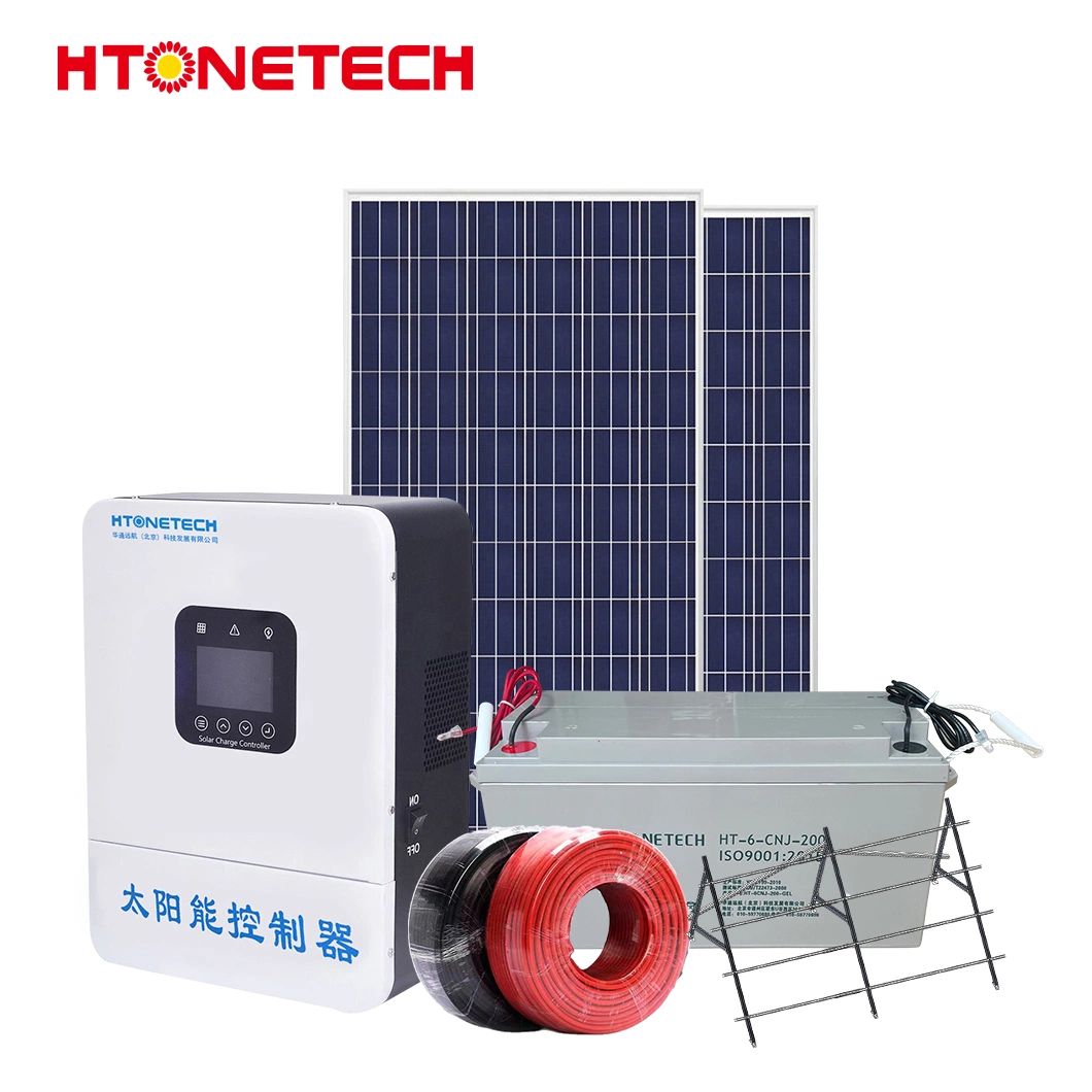 Htonetech German 5kw off Grid Solar System Manufacturers China 19kw 100kw Hybrid Solar Power System with 500watt Solar Panel with Grid Tie Solar Inverter