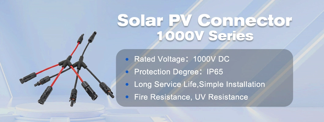 Waterproof IP67 PV004-3t1 Automatic Lock Secure Docking DC 1000V 30A PV Solar Connectors for Photovoltaic Systems