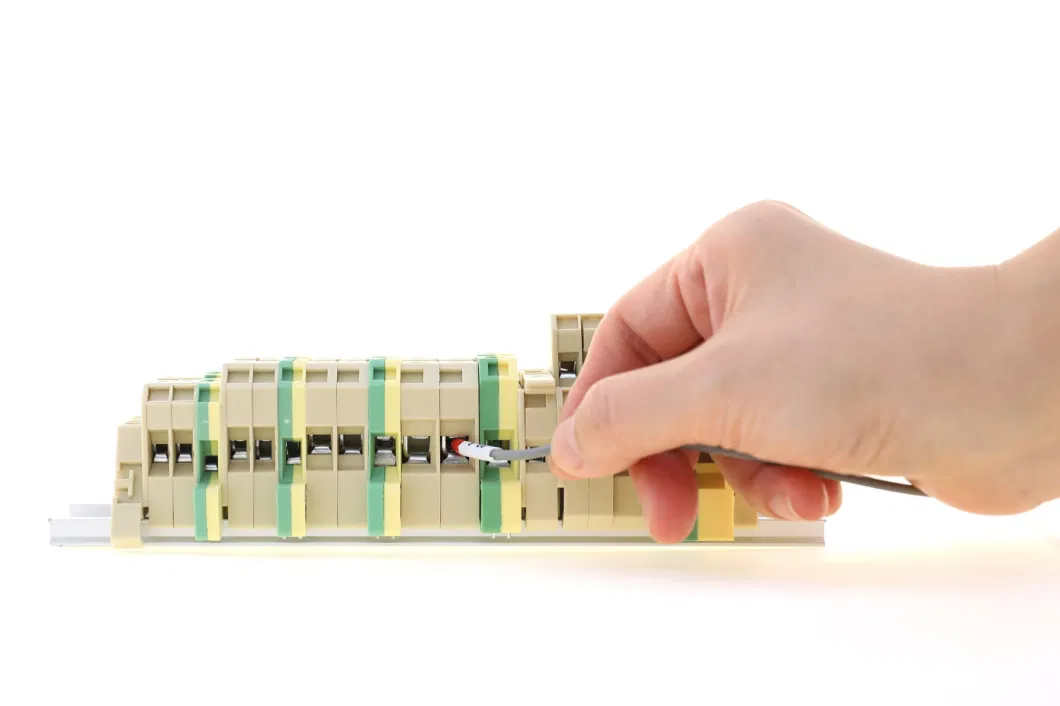 DIN Rail Screw Terminal Block Jut2-6 Connector 6mm2 Wire Capacity