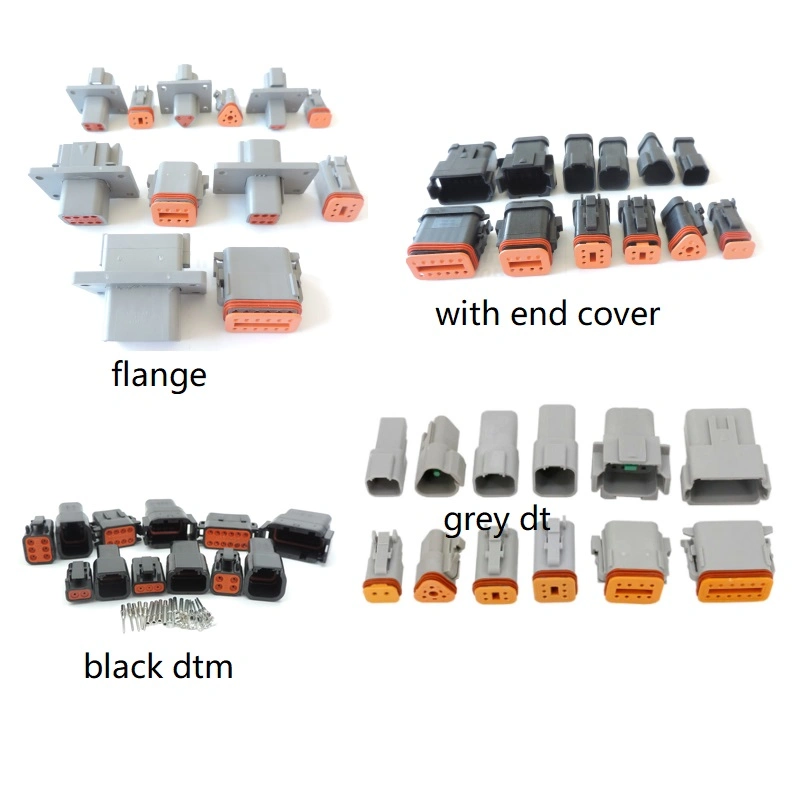 12 Way Deutsch Dt13 Series Right Angle Dt PCB Header Connector Panel Mount Connector Dt13-12PA-G003