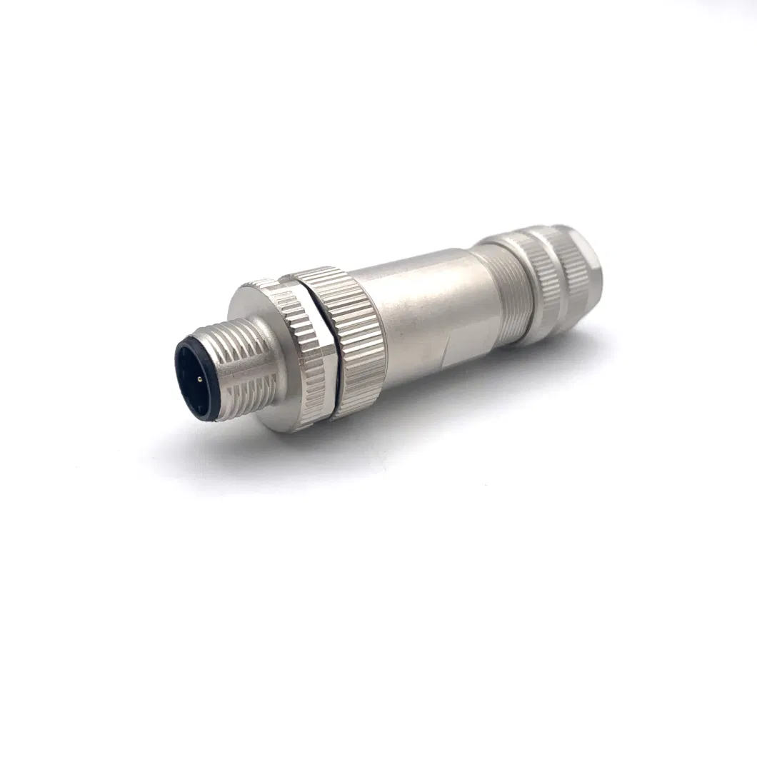 Svlec IP67 Metal Shielded M12 4 Pin Straight Connector with Screw Locking for Shipboard Aviation Vehicle