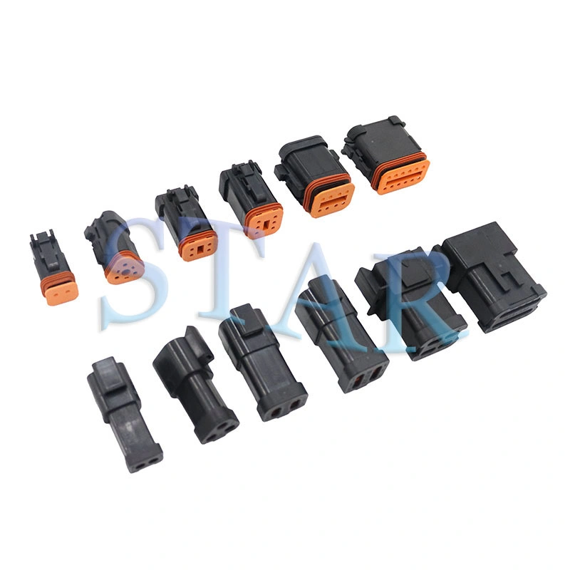 High Quality Automotive Connector HD HDP Dt Dtp Dtm Series 2 3 4 6 8 12 Pin Waterproof Male Female Deutsch Connector