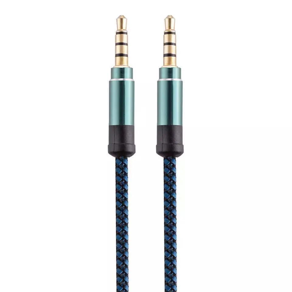 3.5mm 4-Pole Male to Male Car Cigarette Lighter Audio/Aux Cable