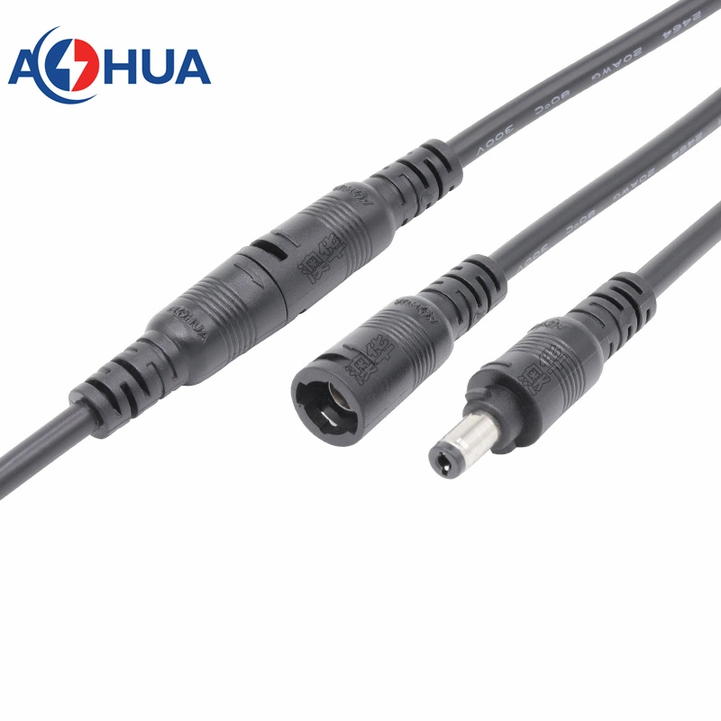 Aohua Quick Connector M13 5.5*2.1 5.5*2.5mm Type Male Female Plug/Socket with 20AWG Cable for Car/Camera Video&Audio/LED Connector