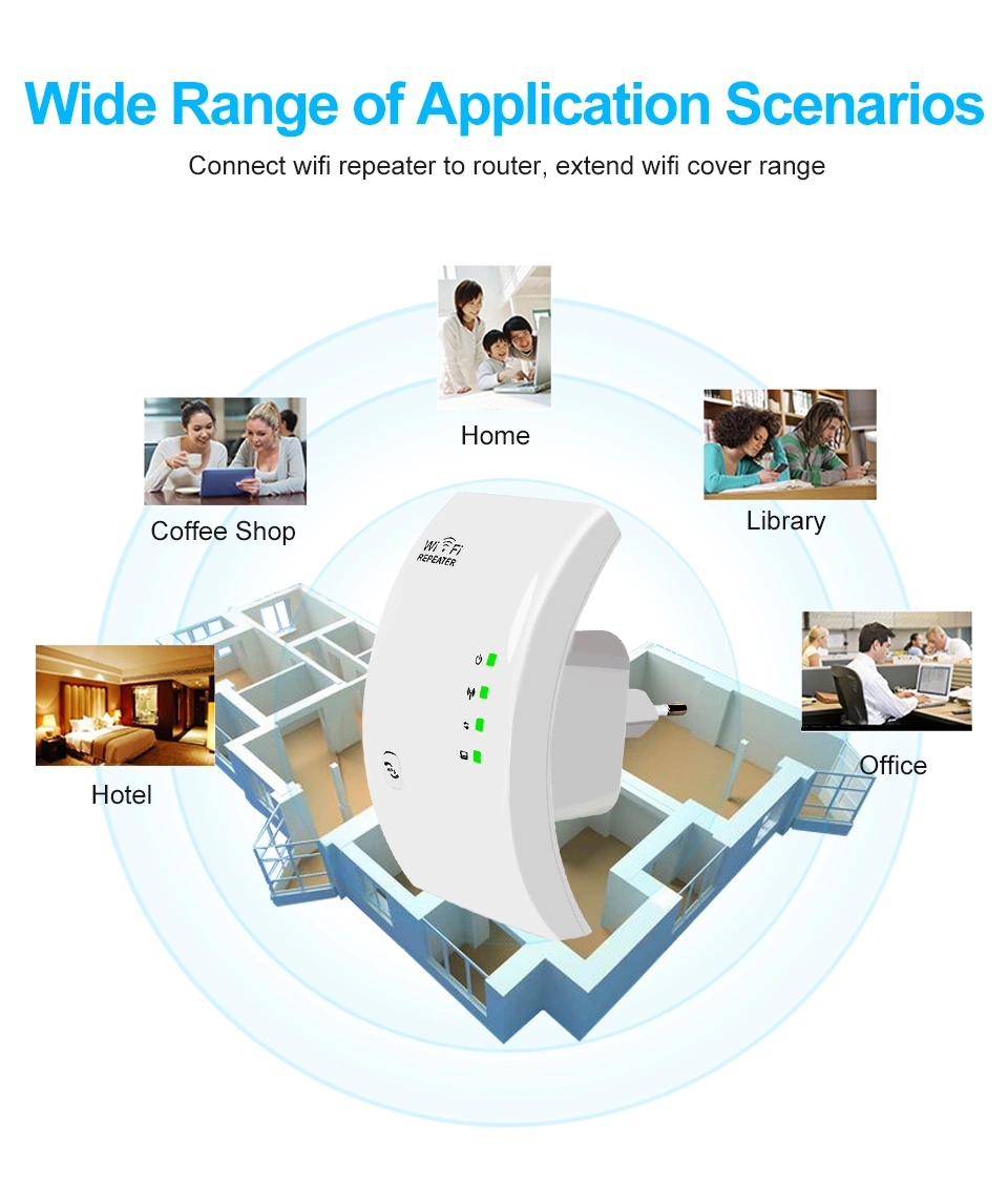 China OEM Kp300W Wireless WiFi Repeater 300Mbps Mobile Signal Booster