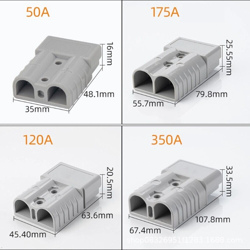 50A/120A/175A/350A 600V High Current Gray Anderson Powerpole Style Power Connector Plug