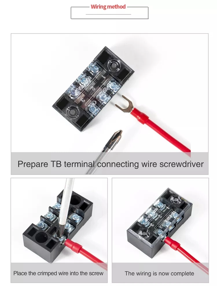 Fixed Type 15A 25A 45A 60A 100A Tb Series 600V Panel Mounted Fence Terminal Blocks Wire Connectors