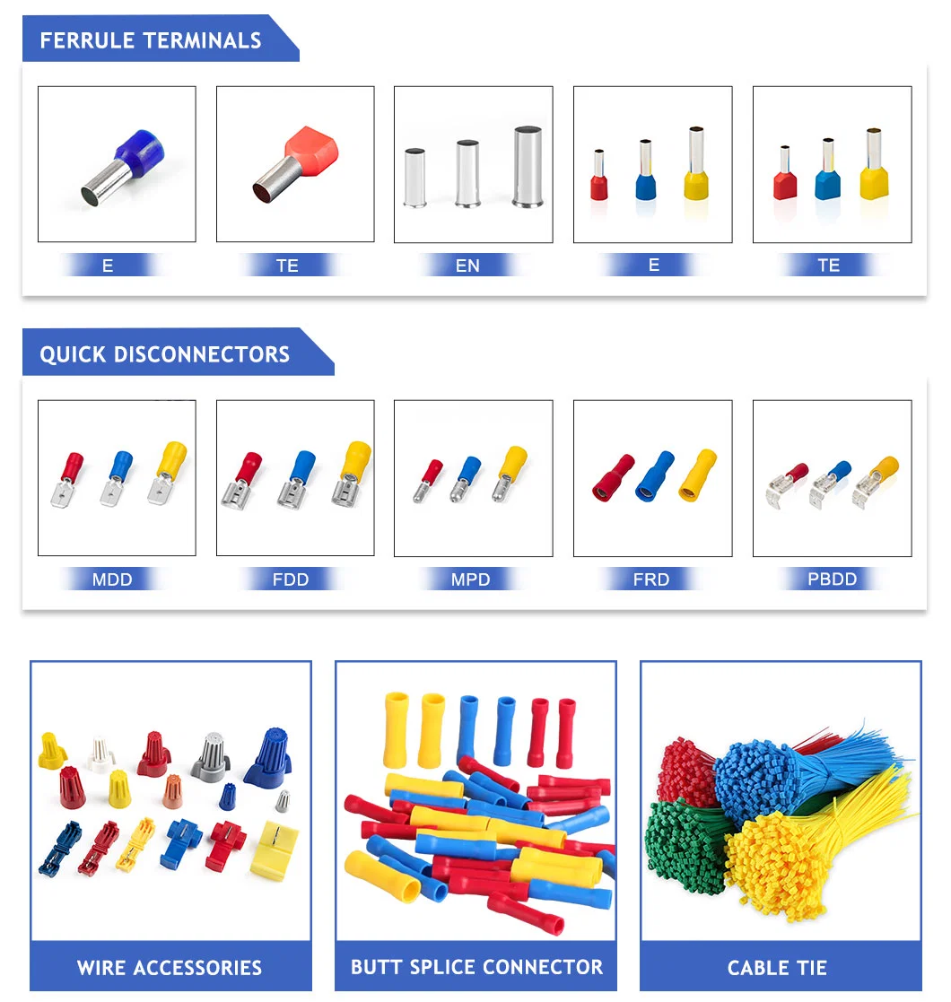 Yellow Butt Wire Connectors AWG 12-10 1.5-2.5mm2 Nylon Insulated Automobile Wire Cable Crimp Terminals