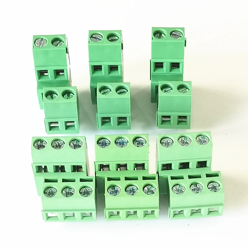 3.5mm Angle 12 Pin/Way Green Pluggable Type Screw Terminal Block Connector