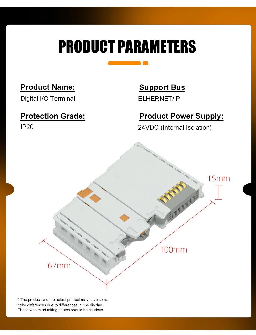 Automation Industrial Control PLC Data Acquisition Input Output Ethernet/IP 8-Channel Digital Combi I/O Module Terminal