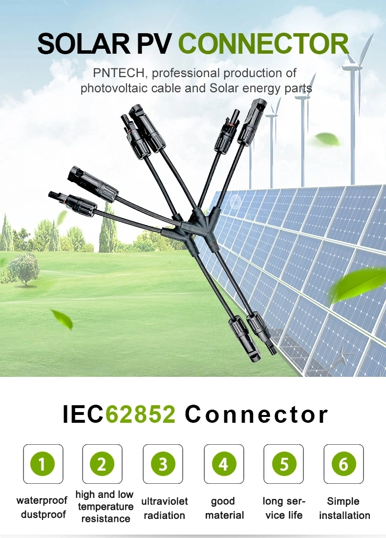 3 in 1 Y/T Branch Waterproof Connector for Solar Panel System Cabler