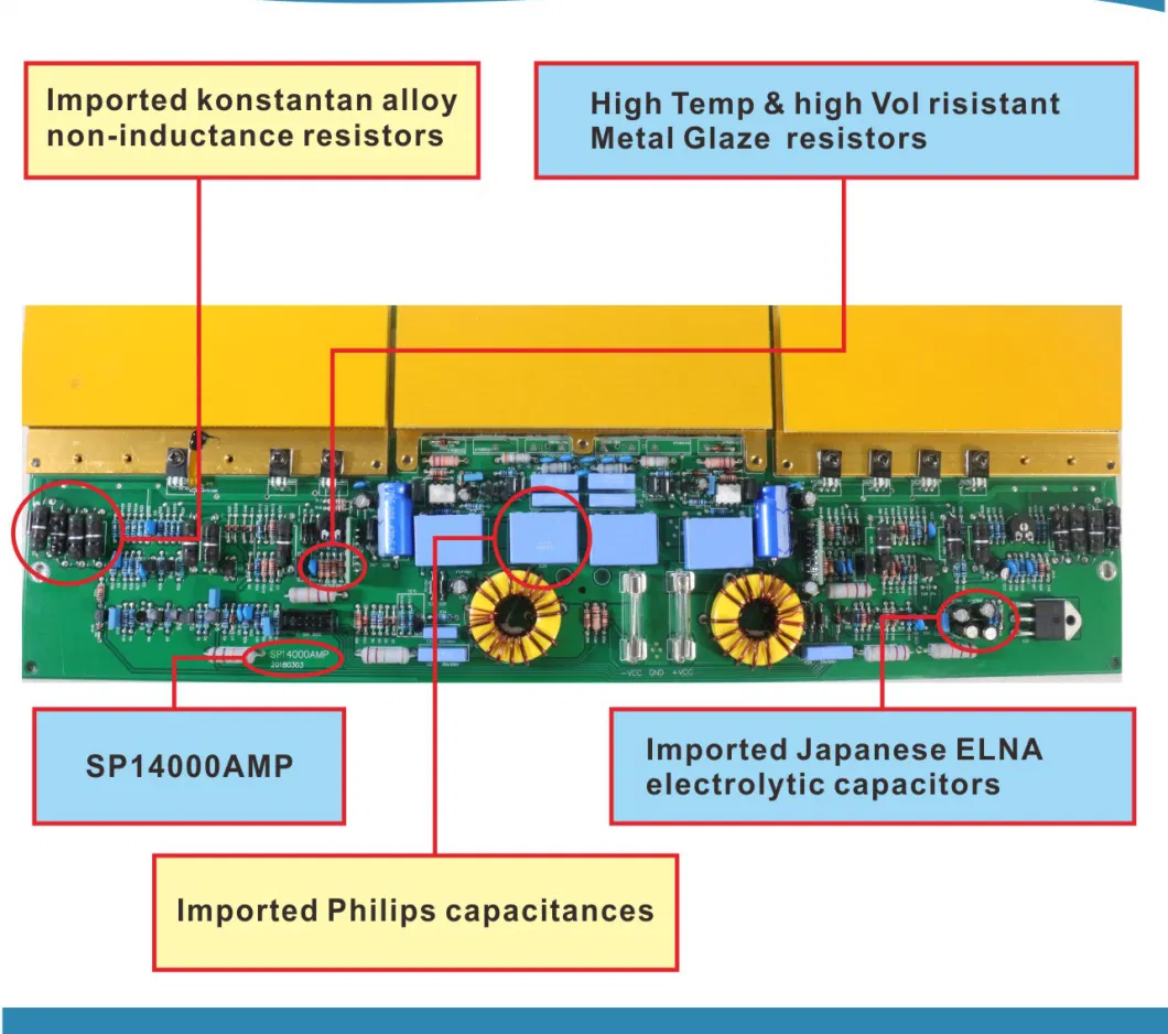 Professional High Power 2 Channel Semiconductor 14000 Fp Power Amplifier