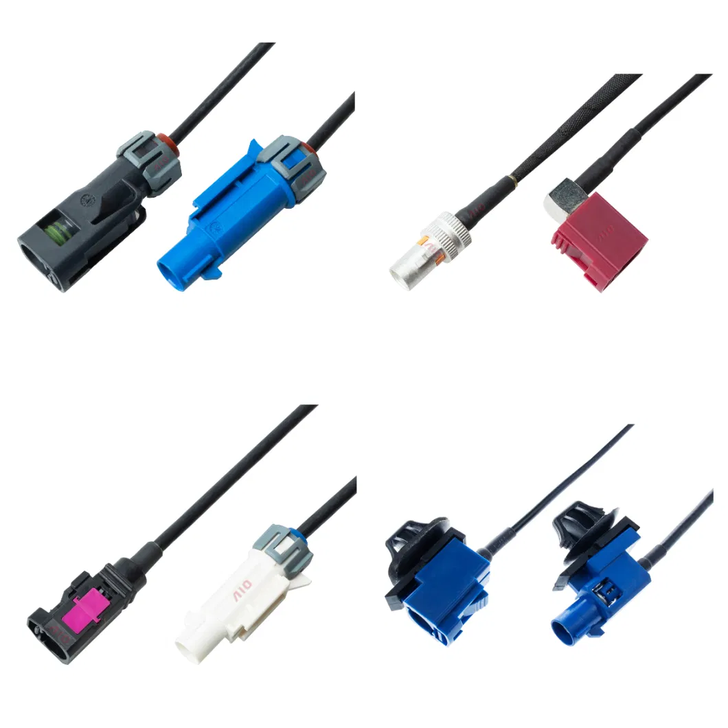 Fakra Blue C Type Male to Female Jake to Jack Plug to Plug Connector Extension Cable Rg174 for GPS Antenna Navigation