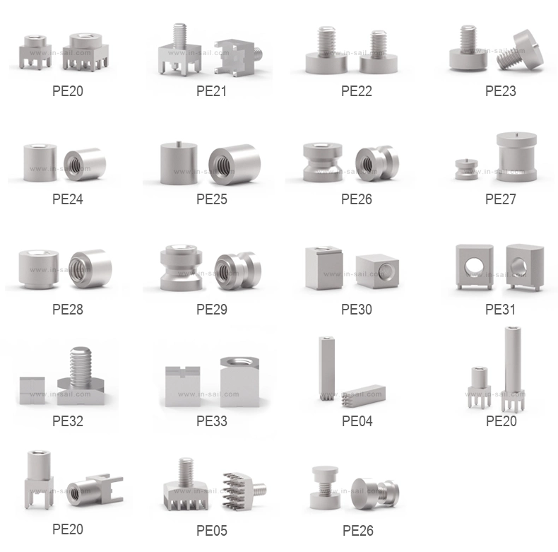 PCB Connector Male Female Thread Press Fit Elements for Industry and Automotive Part M3 M4 M5
