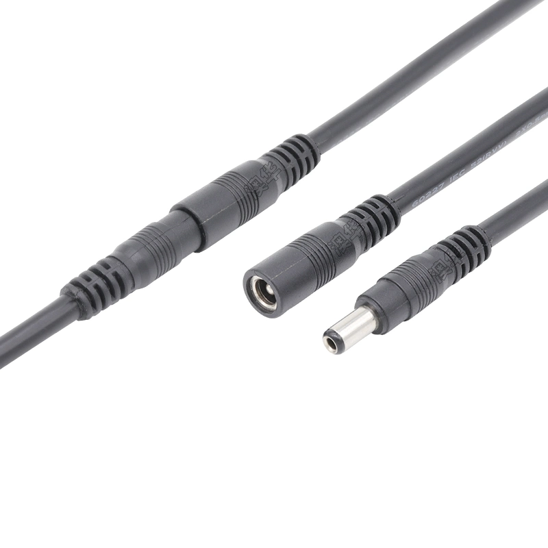 Aohua Connector Manufacturer Sales 1in to 3 out Y Type DC Extension Cable M11 2 Pin 5.5*2.1/5.5*2.5 mm for Vehicle Electronics