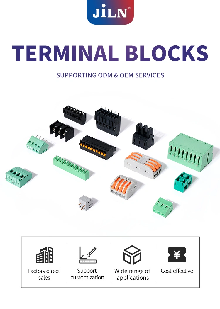 Custom Electrical Terminal Block Secure Locking Ensures a Stable Connection Cable Terminal Block Connector Wiring Terminal Block