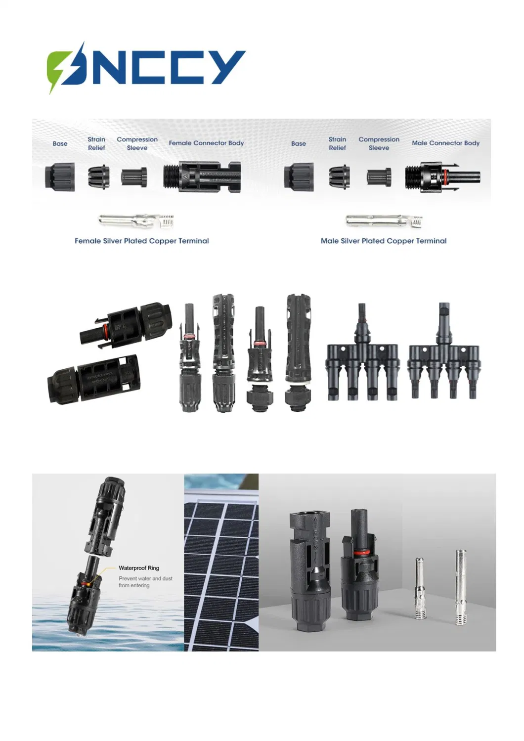 DC Solar Mc4 Connector PV-Ltn4 30A-50A