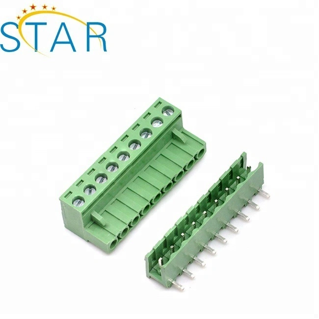 3.96mm 6pin Green PCB Screw Terminal Block Connector 5.08mm