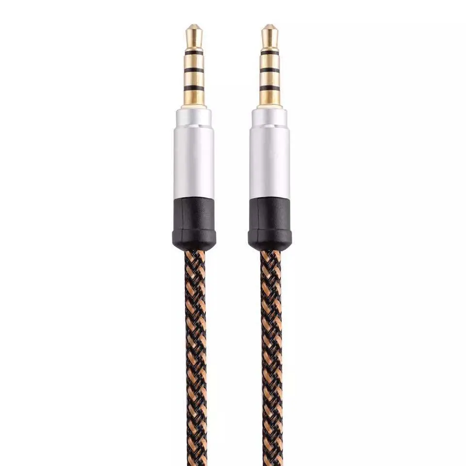 3.5mm 4-Pole Male to Male Car Cigarette Lighter Audio/Aux Cable