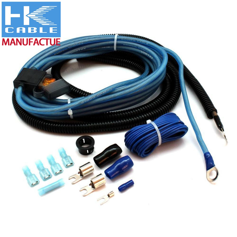 China Factory manufacture 5000W Car Amplifier Installation Wiring Kits for Car Audio Connection Pure Copper