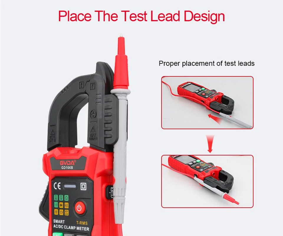 Digital Inrush Clamp Meter 600V 600A True RMS Multimeter AC/DC Current AMP Meter Measures Current Voltage Temperature Capacitance Tester