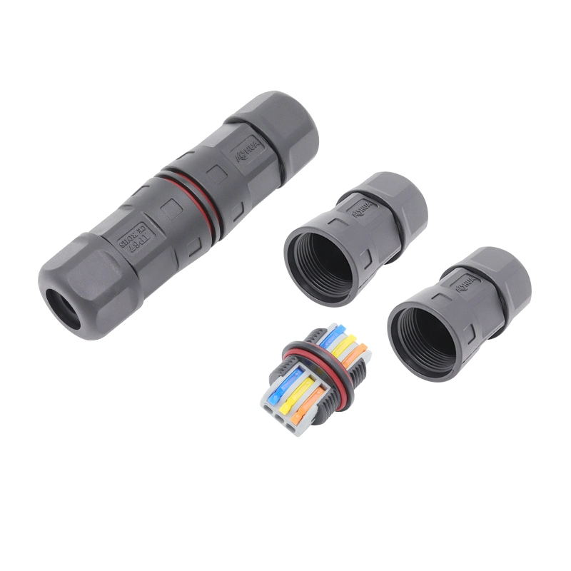 M25 Assembly Push Lock 3 Pin Outdoor LED Power Waterproof Cable Connector for Strip Light