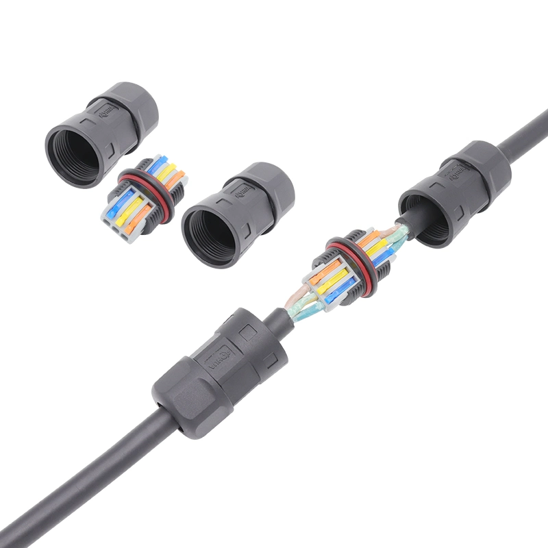 M25 Assembly Push Lock 3 Pin Outdoor LED Power Waterproof Cable Connector for Strip Light