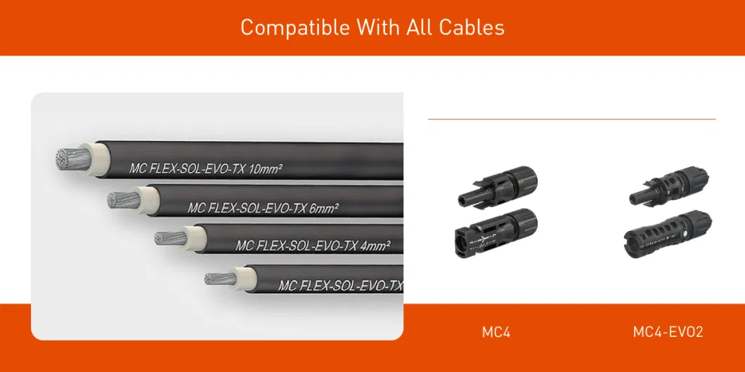 Staubli Original Mc4-Evo 2 DC 1500 V Certified Cable Coupler Best-in-Class Features for DC PV Connectors