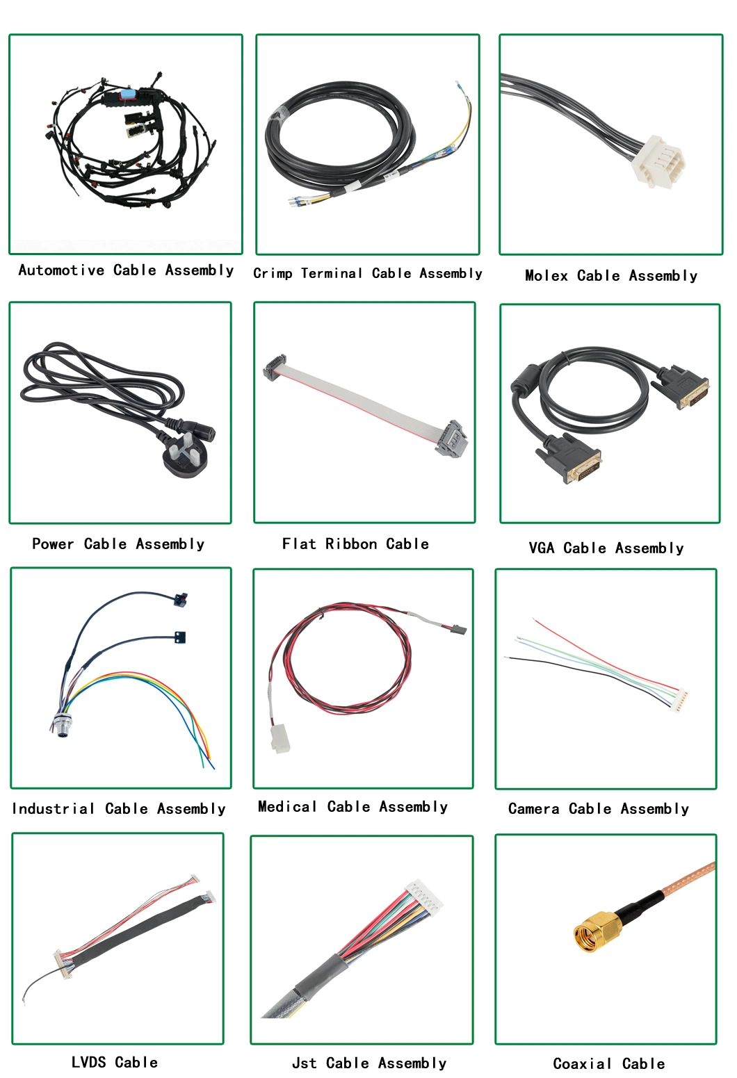 Electronic Automobile Customized Automotive Cable CPU Power Extension Cord Connector