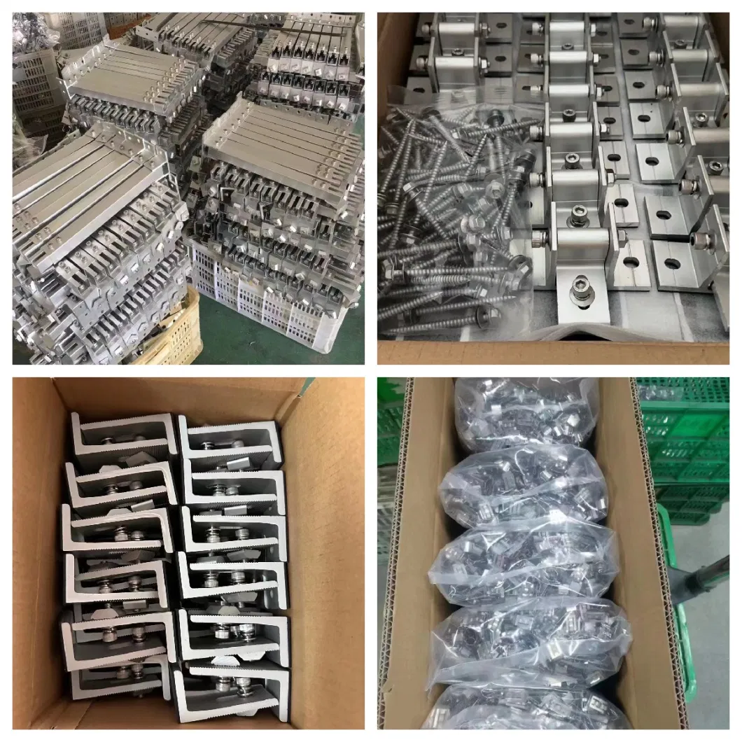 PV Solar Mounting System Accessories Aluminum Alloy Profiles Rail Connectors