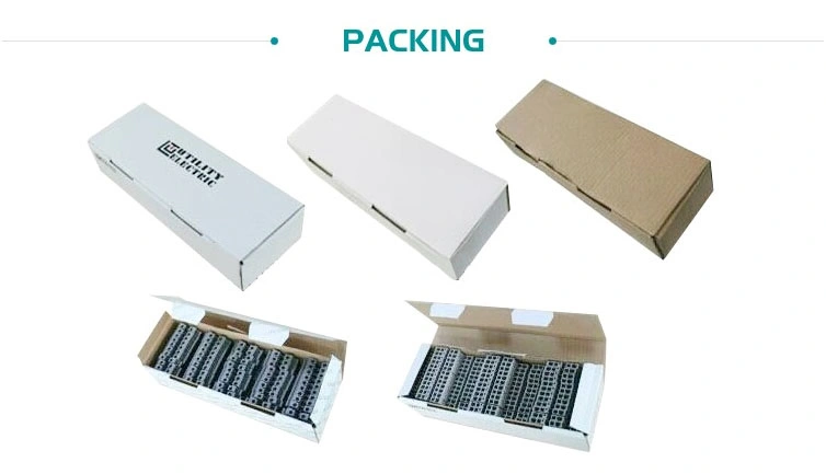 DIN Rail Screw Terminal Block Jut2-6 Connector 6mm2 Wire Capacity