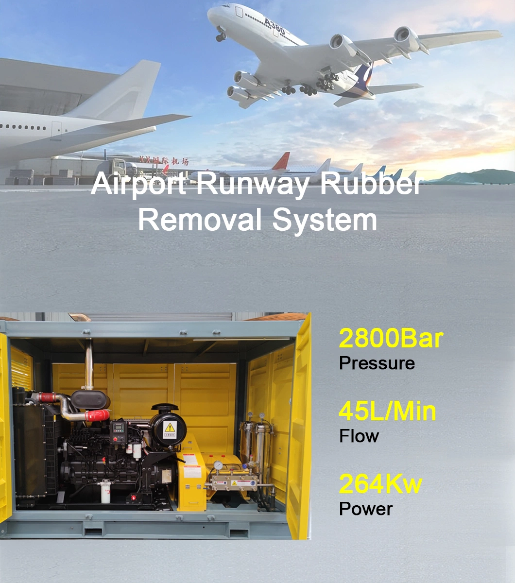 Airport Runway Rubber Removal Truck/Airport Runway Oil Removal High-Pressure Cleaning Machine/Airport Marking Removal Car