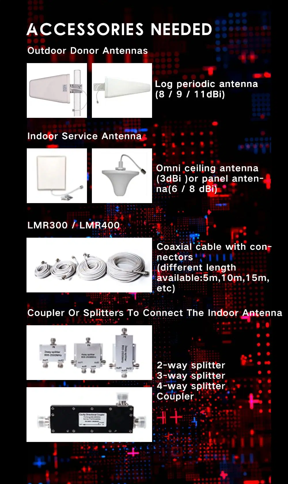 Triple-Band 850MHz 1800MHz 2100MHz Signal Amplifier B5 B3 B1 with LCD Homeuse