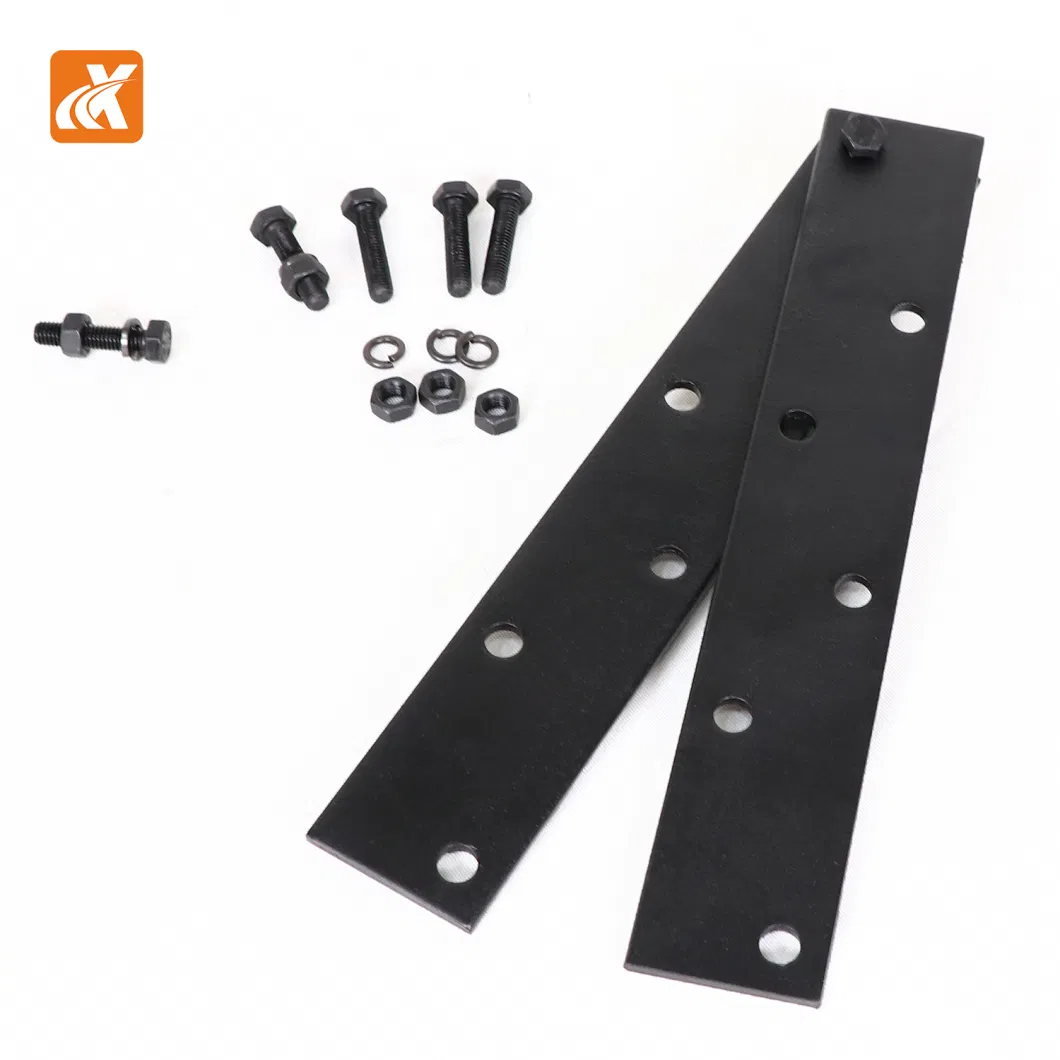 Steel Material Track Connector Black/Silver Color 6 Holes, High Strength Screws